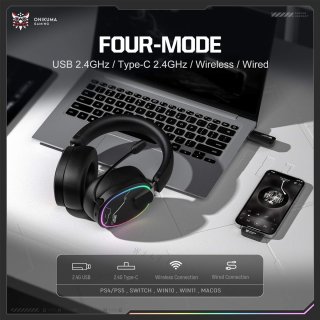 Onikuma GT836 4-Mode Vezeték Nélküli Gamer Headset