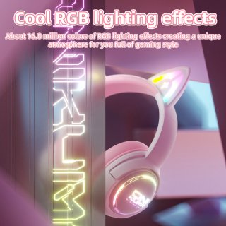 Onikuma GT838 Tri-Mode Vezeték Nélküli Gamer Headset - Cicafüles