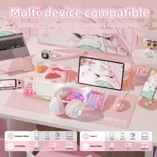Onikuma GT838 Tri-Mode Vezeték Nélküli Gamer Headset - Cicafüles