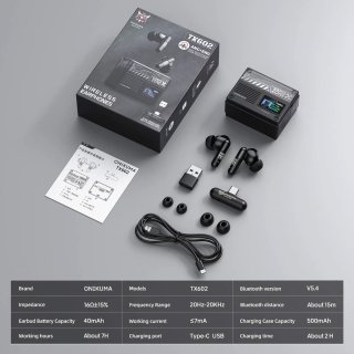 Onikuma TX602 Tri-Mode Vezeték Nélküli Gamer Fülhallgató TWS