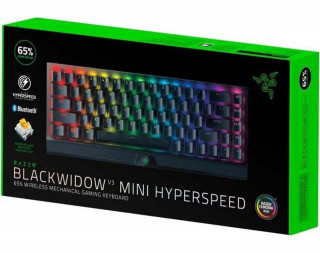 Razer BlackWidow V3 Mini HyperSpeed Vezeték Nélküli Mechanikus Gamer Billentyűzet - Angol kiosztás