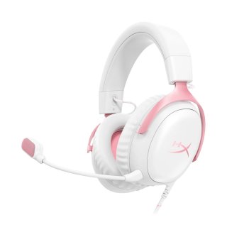 HyperX Cloud III Gamer Fejhallgató - Fehér/Rózsaszín