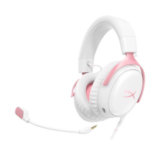 HyperX Cloud III Gamer Fejhallgató - Fehér/Rózsaszín