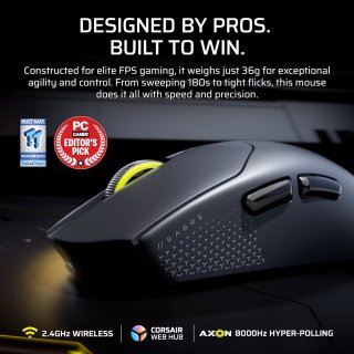Corsair Sabre V2 Pro Ultralight Wireless gaming egér fekete