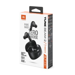 JBL Tune Beam 2 TWS Bluetooth fülhallgató mikrofonnal, fekete
