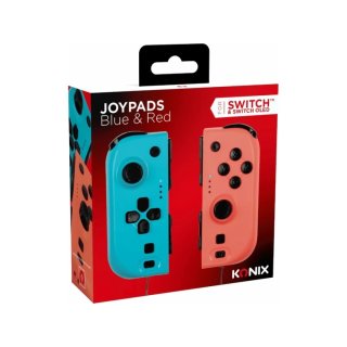 KONIX - Nintendo Switch Vezeték Nélküli kontroller, Kék-Piros (2-PACK)