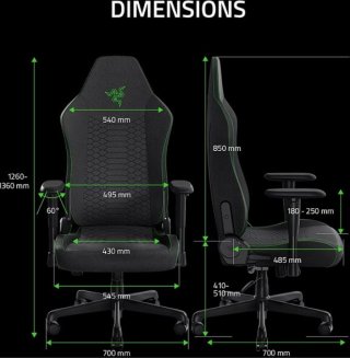 Razer Iskur V2 X - Fekete szövet