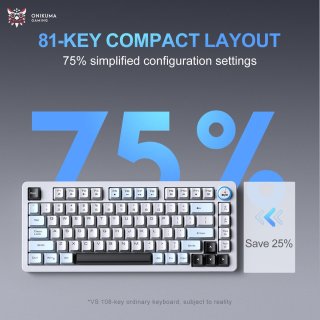 Onikuma MT501 Tri-Mode Vezeték Nélküli Gamer Billentyűzet