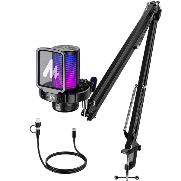 MAONO DGM20S USB Streamer/Gamer Mikrofon Kit RGB - Fekete