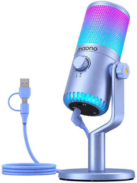 MAONO DM30 RGB USB Streamer/Gamer Mikrofon - Lila