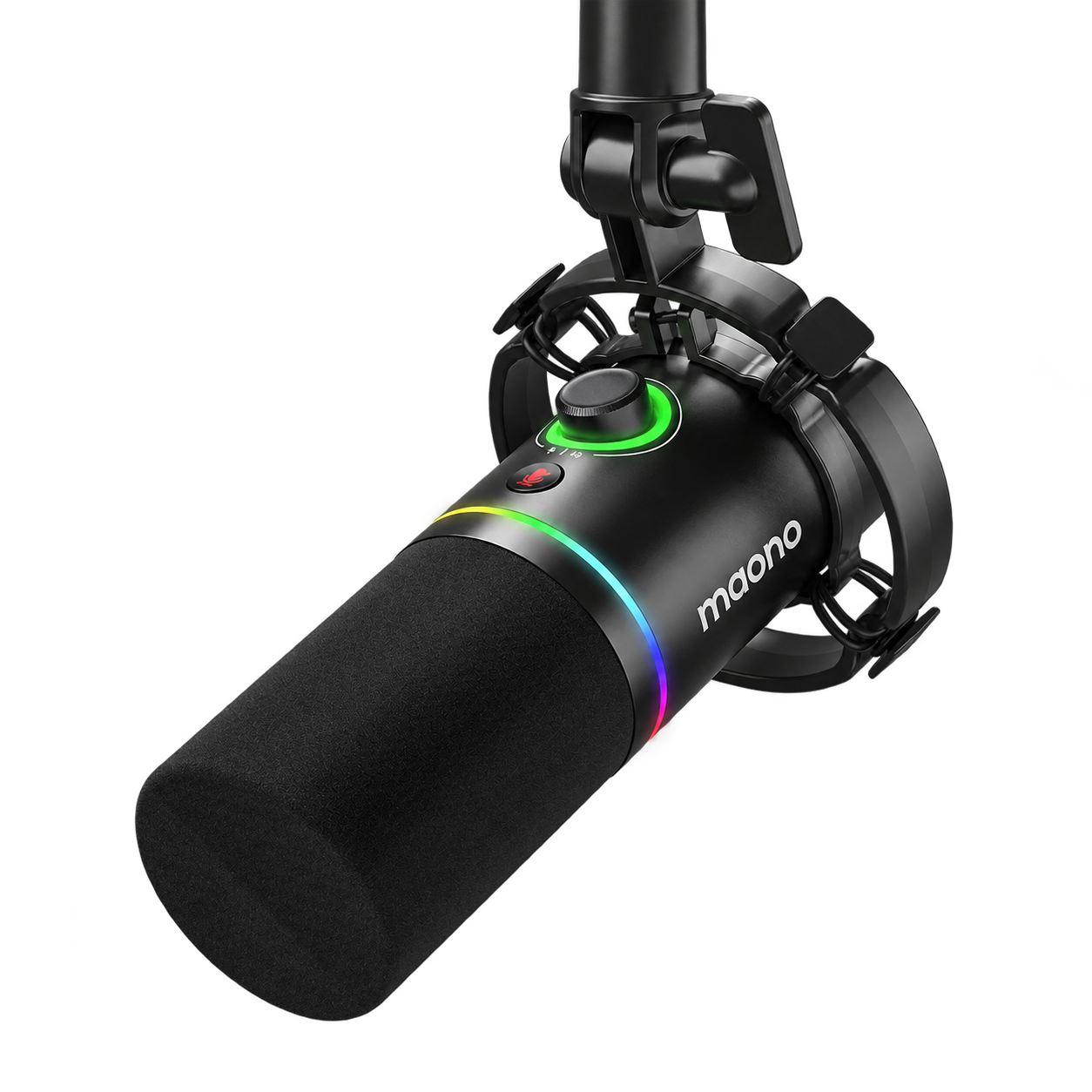 MAONO PD200X USB Dynamic Streamer/Podcast Mikrofon RGB - Fekete
