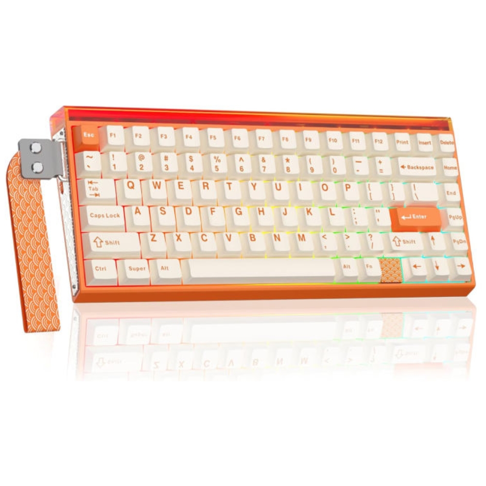 AULA HERO75 HE narancs változat, RGB fénydobozzal
