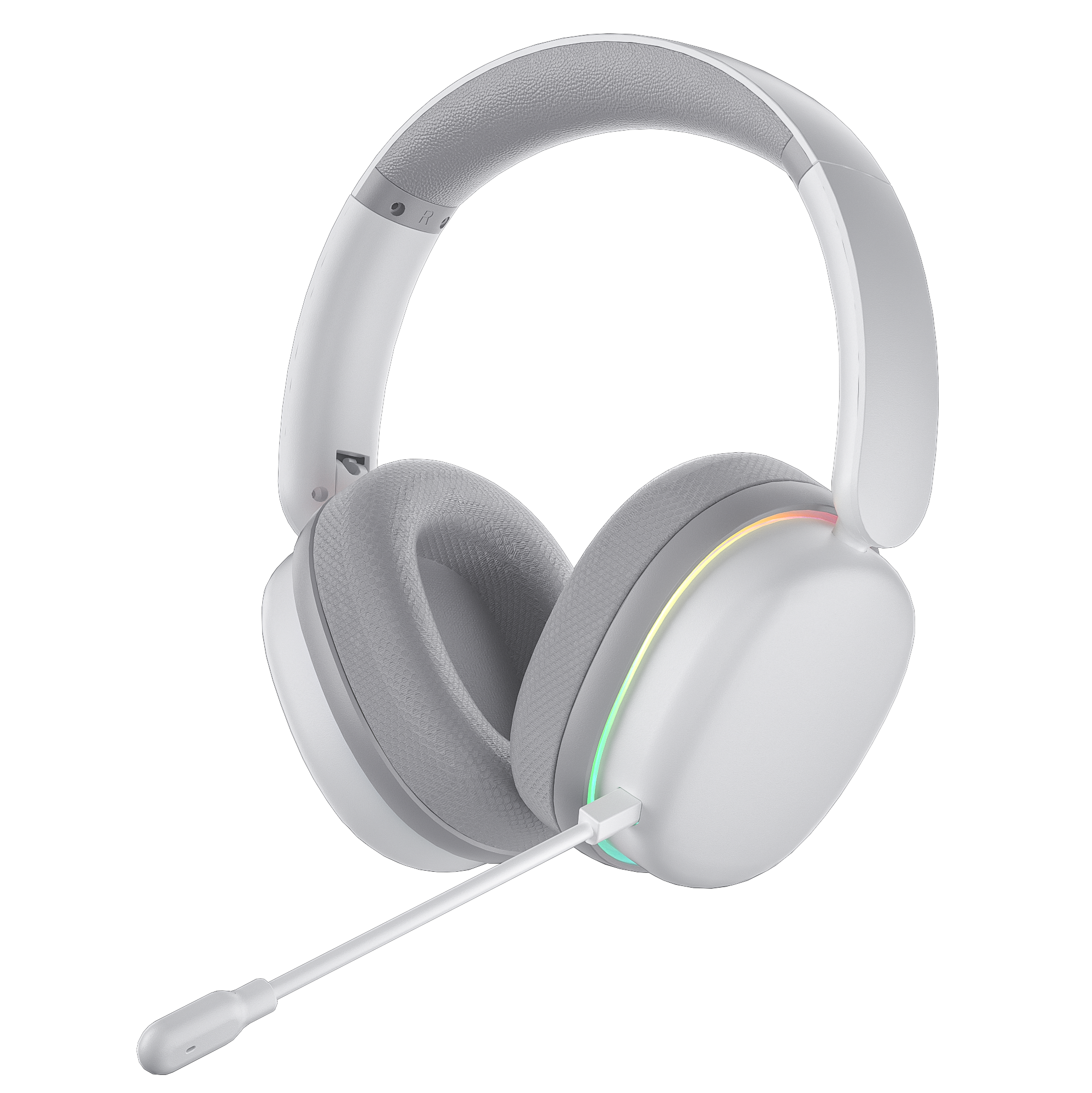 AULA G7 PRO fehér headset, levehető mikrofonnal