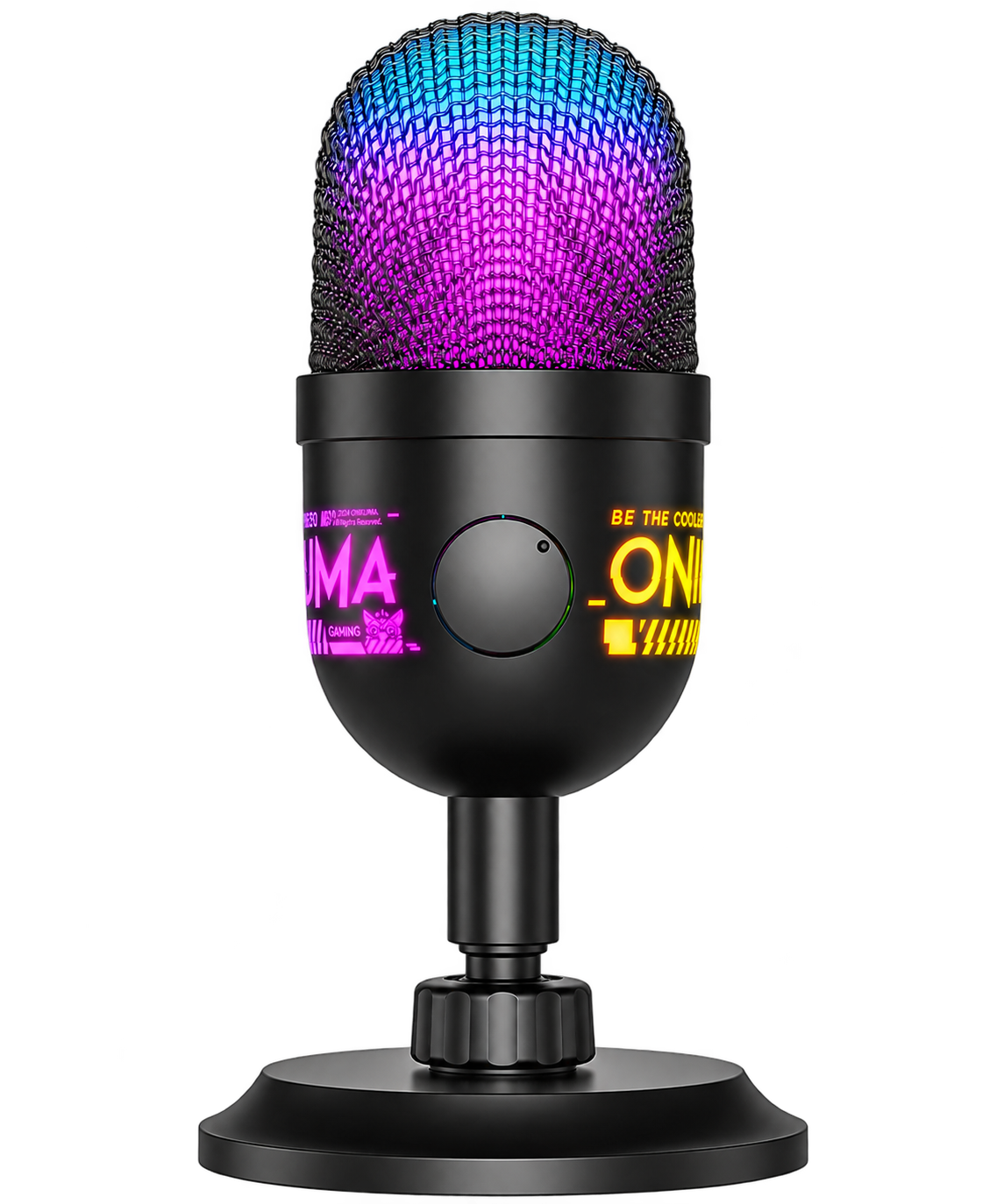 ONIKUMA M930 asztali RGB mikrofon, dönthető talppal