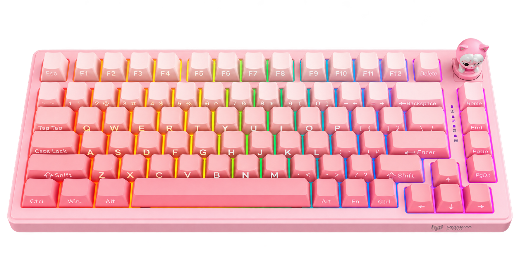 ONIKUMA MT707 pink mechanikus billentyűzet