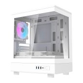 DarkFlash DB330M M-ATX számítógépház fehér színben 3 ventilátorral