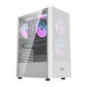 DarkFlash A290 ATX számítógépház fehér színben 3 ARGB ventilátorral