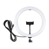 Puluz PU656B LED gyűrűs lámpa telefontartóval