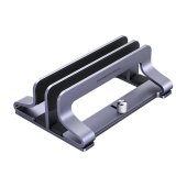 UGREEN 60643 kétrekeszes függőleges laptop állvány ezüst színben