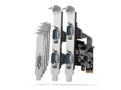 Axagon PCEA-S4N 4 portos RS-232 soros PCIe vezérlőkártya