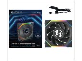 Lian Li UNI FAN SL Wireless LCD 120mm ARGB PWM Ventilátor Fordított lapát