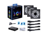 Lian Li UNI FAN SL-INF 120 ARGB PWM Ventilátor 3db-os Csomag Vezérlővel Fekete