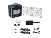 Lian Li UNI FAN SL140 RGB PWM Ventilátor Fehér 2db-os szett
