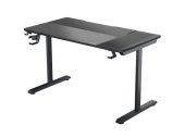 ThunderX3 LAB-X Lite Gamer Asztal, edzett üveg, 130x70 cm, fekete