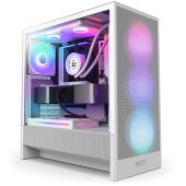 NZXT H5 Flow RGB 2024 Midi Tower számítógépház matt fehér színben