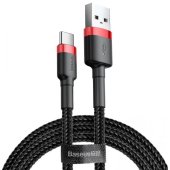 Baseus Cafule USB-A - USB-C Adatkábel - 1m - Fekete/Piros - Kábelek
