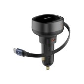 Baseus Enjoyment Pro 60W autós töltő kihúzható kábellel