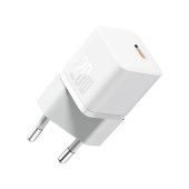 Baseus GaN5 Mini Hálózati Gyorstöltő 20W - Fehér - USB-C kábellel - Kábelek