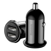 Baseus Grain Pro 24W 2xUSB autóstöltő fekete