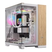 Corsair 6500X Mid-Tower ATX ház fehér és bambusz kivitelben