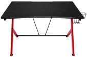 Nitro Concepts D12 Gamer Asztal - 1160 x 750 mm - Fekete/Piros - 2 év garancia - Gamer asztal