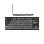 LORGAR Azar 514 TKL vezetékes mechanikus billentyűzet, RGB világítás, angol kiosztás, fekete, EGYEDI switch, Mechanikus, Normál, RGB, fém, vezetékes, USB