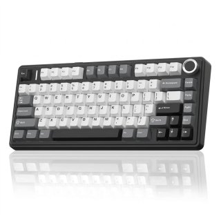 AULA F75 HE Tri-Mode Magnetic Switch Mechanikus Gamer Billentyűzet - Fekete-Szürke-Fehér