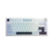 AULA F75 HE Tri-Mode Magnetic Switch Mechanikus Gamer Billentyűzet - Fehér-Kék