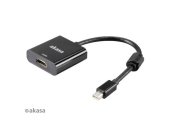 Akasa Mini DisplayPort - HDMI Aktív Átalakító - Fekete - Video adapter / KVM / HDMI eszköz