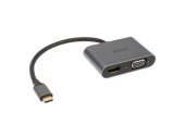 Akasa USB-C 2-in-1 Adapter - HDMI + VGA - Video adapter / KVM / HDMI eszköz