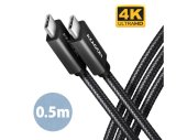 Axagon SPEED+ USB-C 3.2 Gen 2x2 adat- és töltőkábel 0.5m