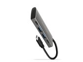 Axagon HMC-4G2 Multiport USB-C Hub - Ezüst - Video adapter / KVM / HDMI eszköz