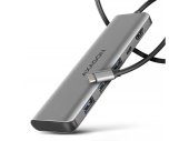 Axagon HMC-5H USB-C 5-in-1 Hub - Ezüst - Video adapter / KVM / HDMI eszköz