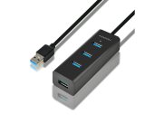 Axagon HUE-S2BL 4-portos USB 3.0 elosztó 1.2m kábellel