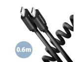 Axagon Twister USB-C - USB-C adat- és töltőkábel 0,6 m