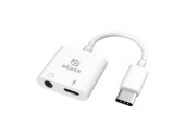 Akasa USB-C to 3.5mm Jack és PD töltő adapter