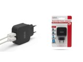 Delight 2xUSB Hálózati Töltőadapter Fekete