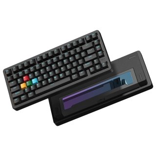 WOMIER SK75 TMR Tri-Mode Vezeték Nélküli Magnetic Switch Gamer Billentyűzet - Fekete
