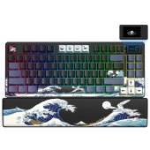 WOMIER SK80 PRO Tri-Mode Vezeték Nélküli Mechanikus Gamer Billentyűzet - Kanagawa