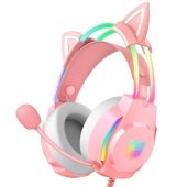 Onikuma X26 Gamer Headset, Stereo, Over-Ear, mikrofonos, RGB, USB, vezeték nélküli, wireless